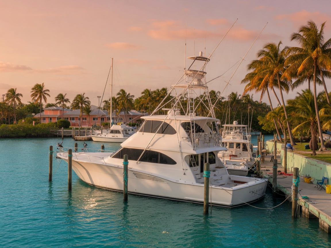 Charter yacht at the marina